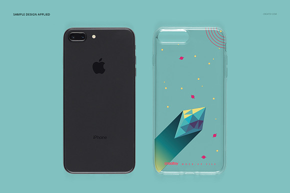 Download Iphone 8 Clear Case Mockup Set Creative Photoshop Templates Creative Market