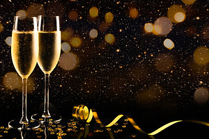 New year with champagne featuring new year, new years eve, and champagne | High-Quality Holiday