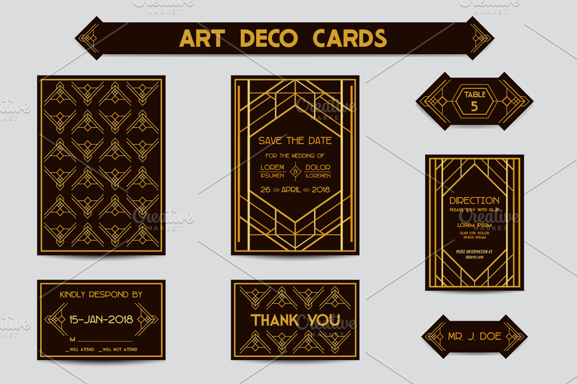 art deco postcards