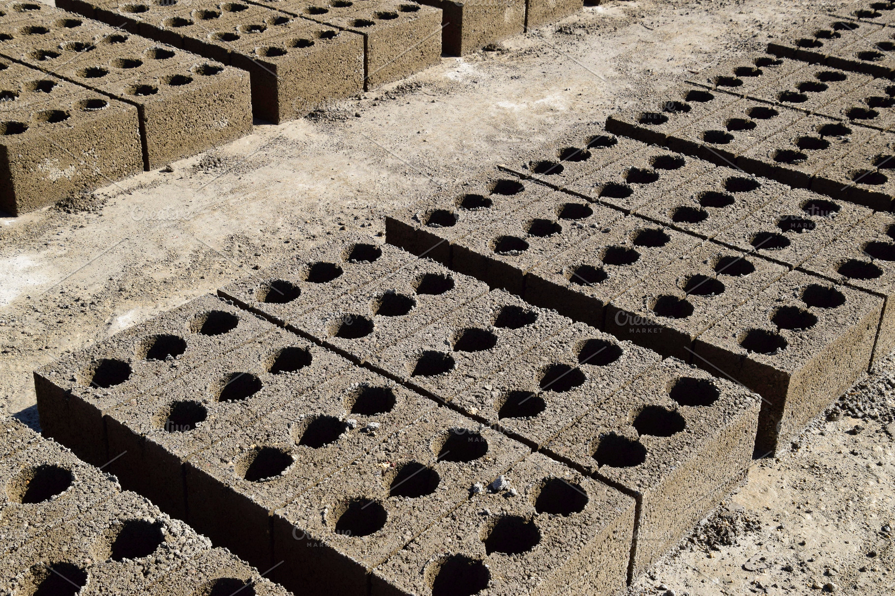 Download Cinder Blocks Lie On The Ground And Dried On Cinder Block Production Plant High Quality Architecture Stock Photos Creative Market