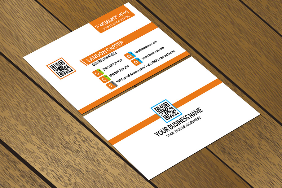 CT058 Corporate business card | Creative Photoshop Templates ~ Creative ...