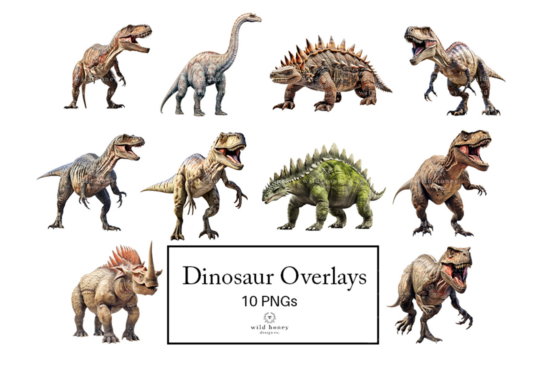 100 Dinosaurs Photo Overlay Rex Tyrannosaurus T-rex Photoshop 