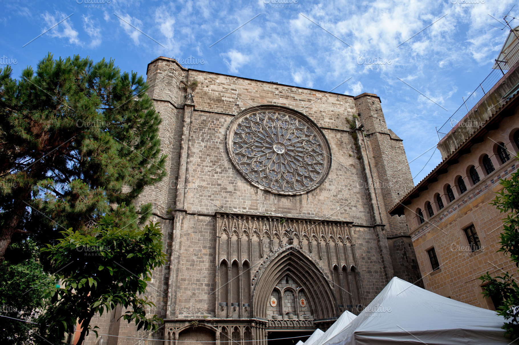 Basilica of Santa Maria del Pi | Architecture Stock Photos ~ Creative ...