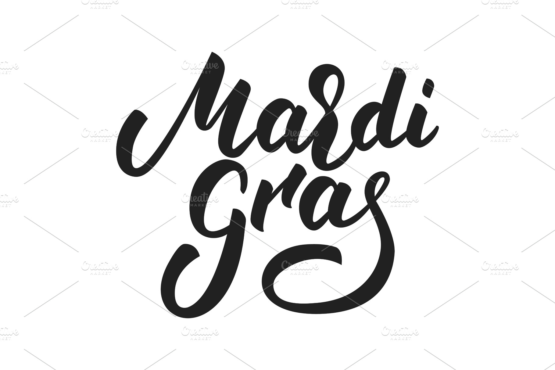 Mardi Gras. New Orleans Fat Tuesday typography | Pre-Designed ...