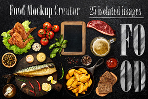 Download Food On Table Scene Mock Up Creative Photoshop Templates Creative Market