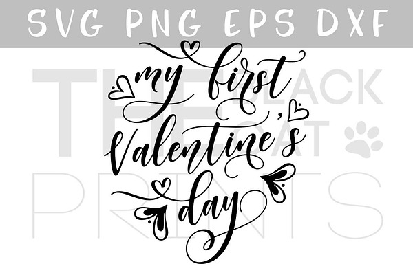 Download My first Valentine's day SVG DXF PNG | Pre-Designed ...