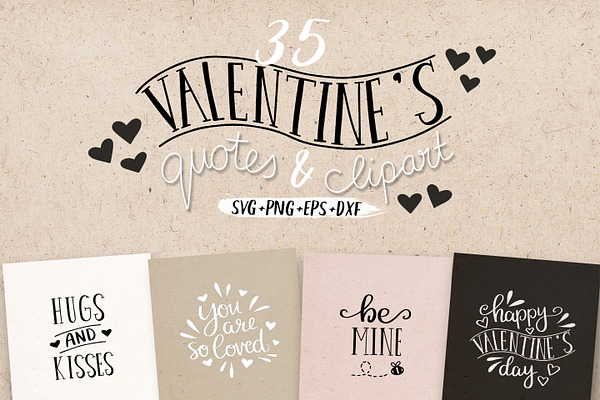 Valentine S Love Quotes Svg Bundle Pre Designed Illustrator Graphics Creative Market