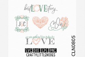 Download Wedding Couple Monogram Frame Svg Pre Designed Illustrator Graphics Creative Market