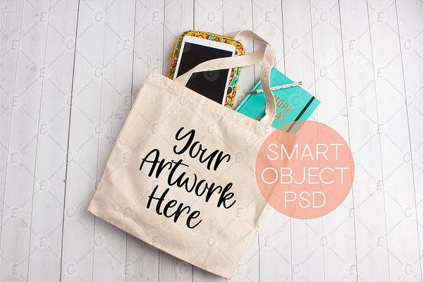 Download Tote Bag Mockup (5234) | Creative Photoshop Templates ~ Creative Market