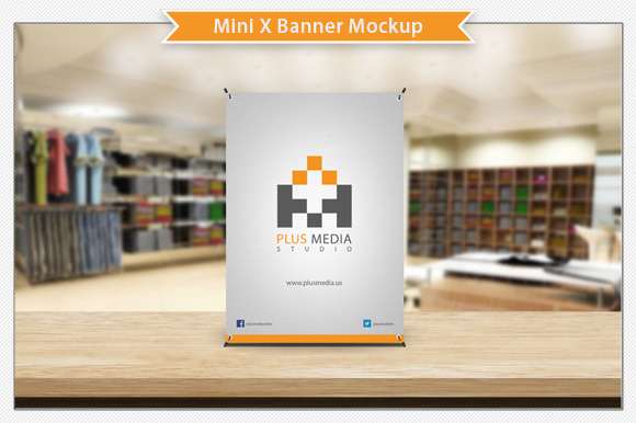 Download Mini X Banner Mockup Creative Photoshop Templates Creative Market