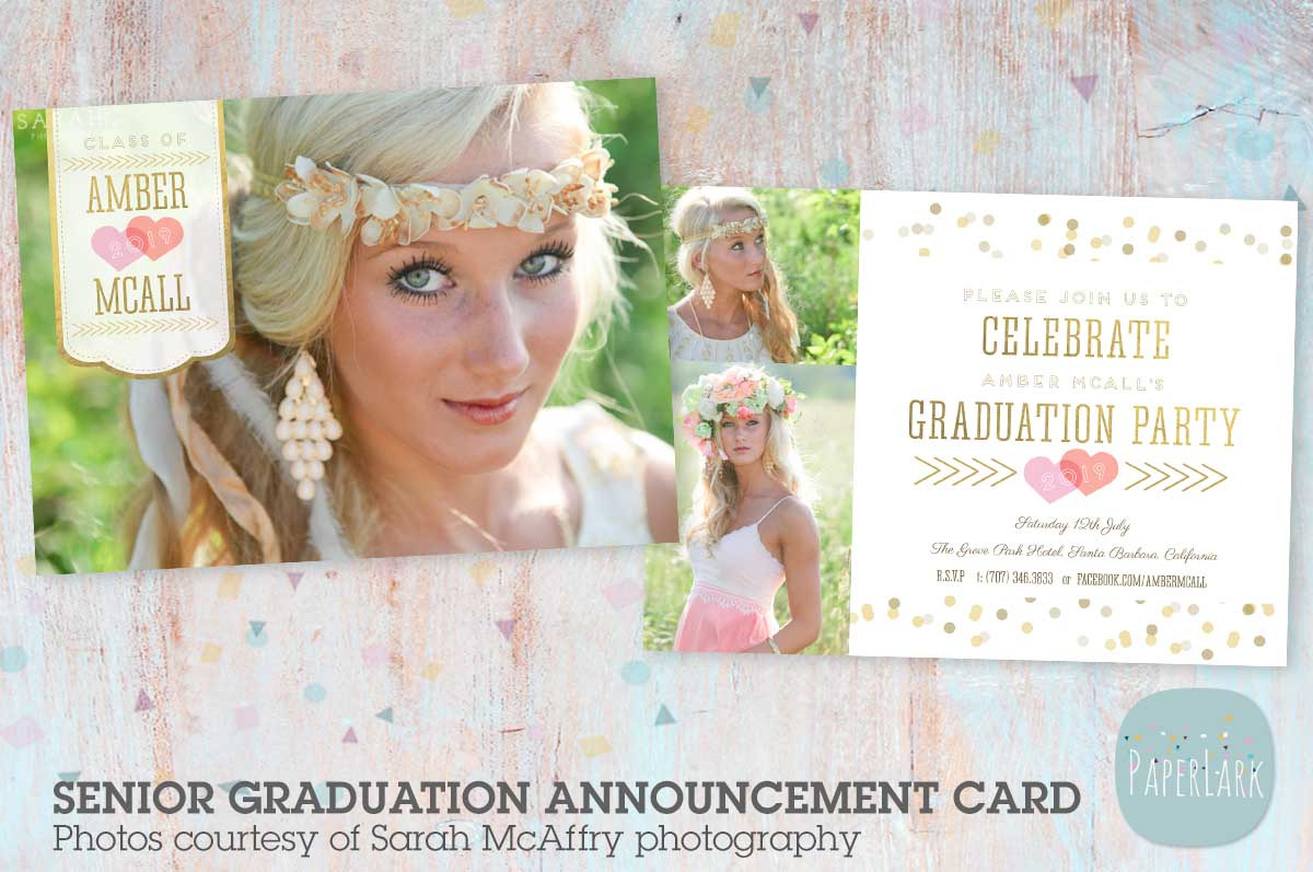 AG007 Senior Graduation Card | Creative Photoshop Templates ~ Creative ...