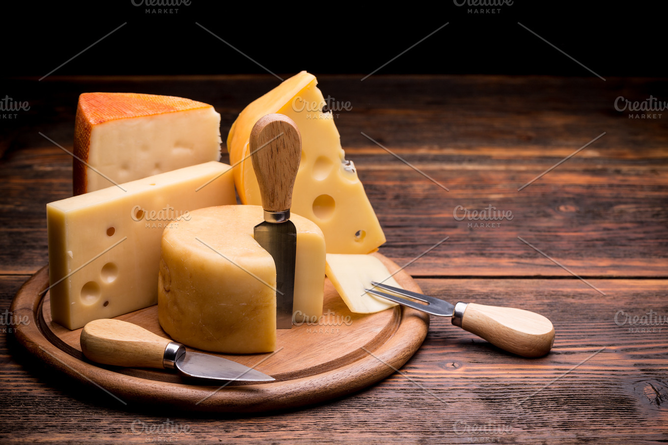 Cheese containing delicatessen, various, and assortment Food Images