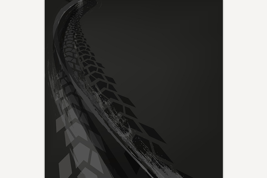 Tire Tracks Image | Pre-Designed Illustrator Graphics ~ Creative Market