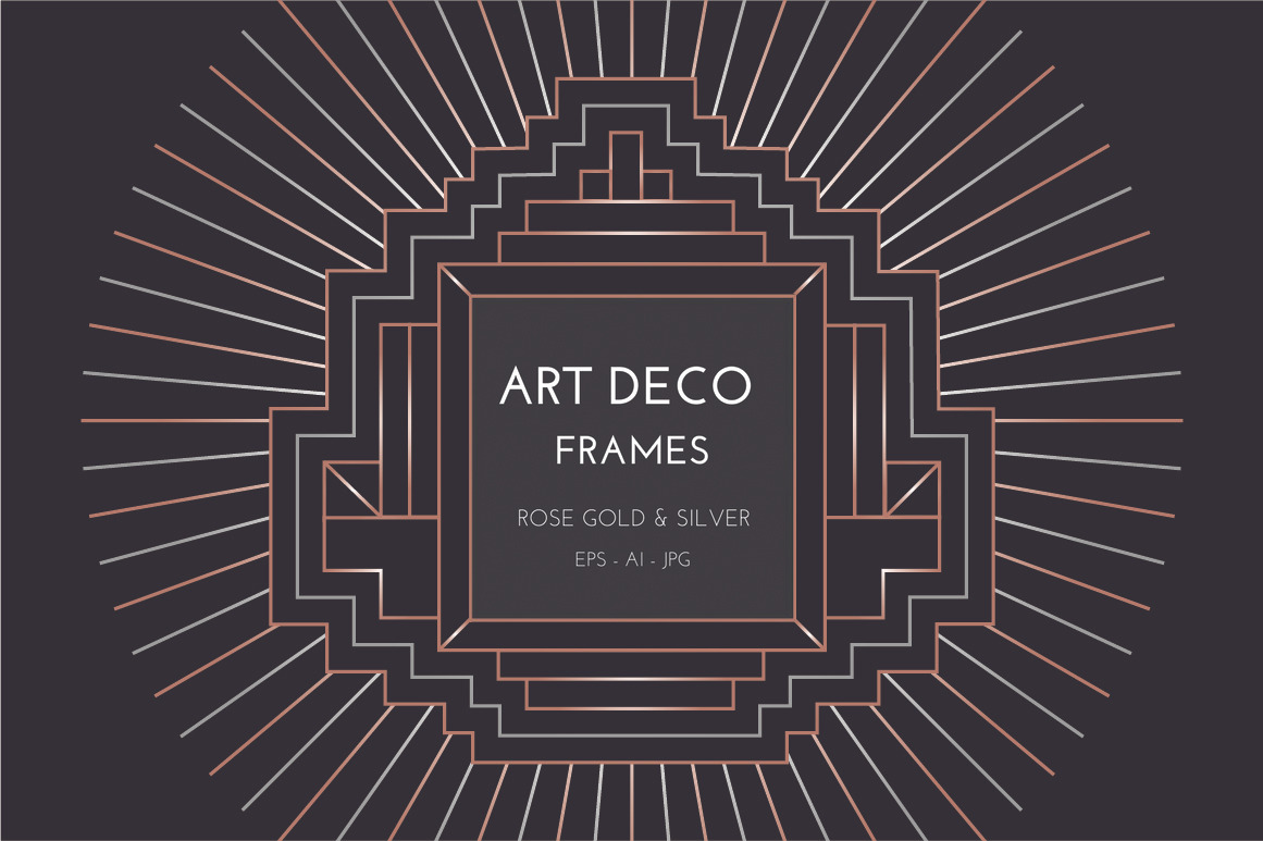 24 Art Deco Badges & Frames 