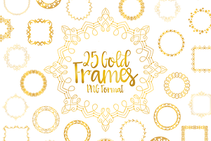 Download Golden Border Frame Clipart Set Custom Designed Illustrations Creative Market