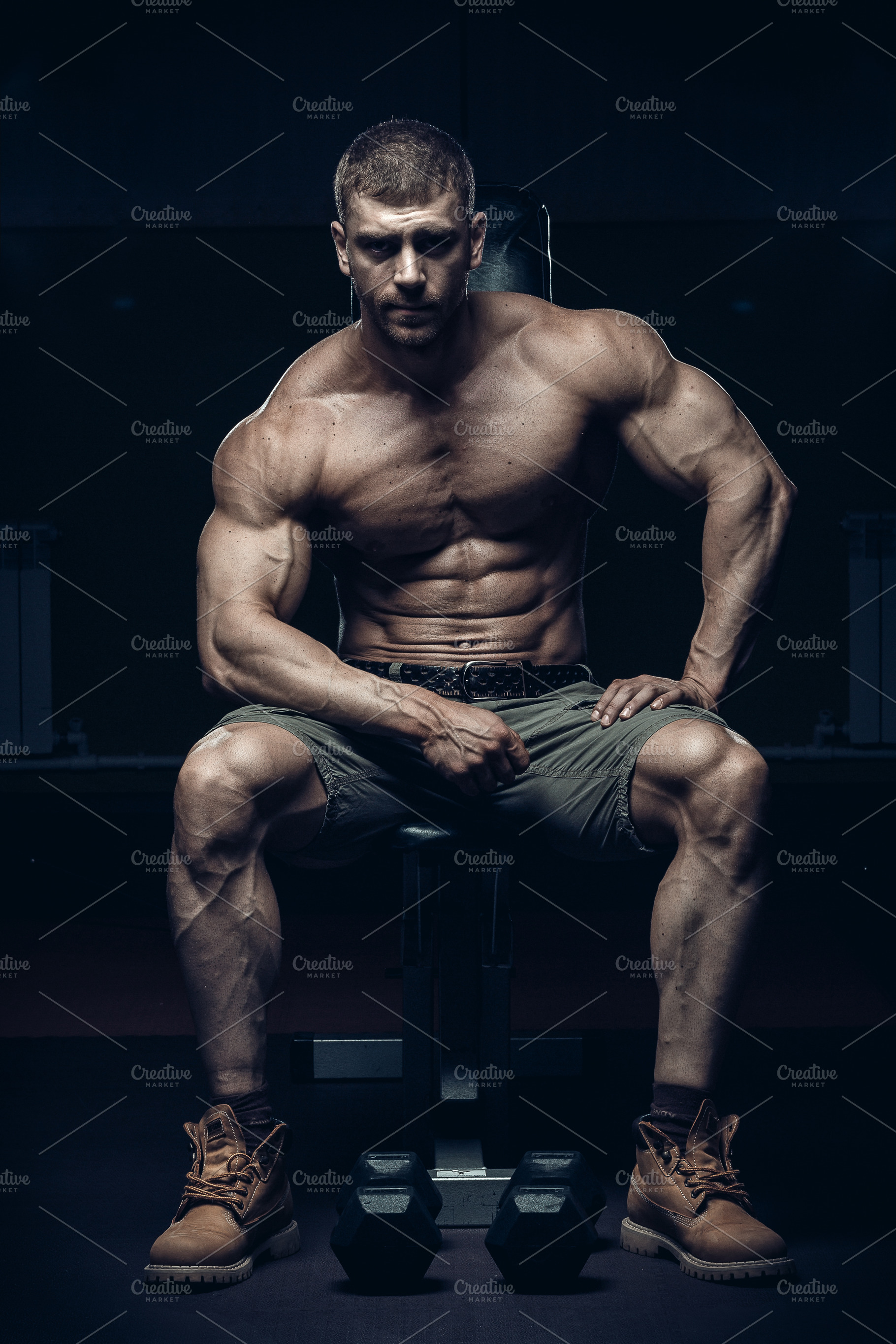 Portrait of a Bodybuilder | Sports & Recreation Stock Photos ~ Creative