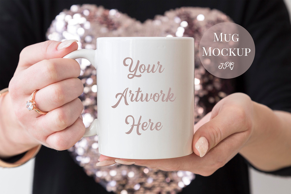 Download Mug mockup-Womans hands | Creative Photoshop Templates ~ Creative Market