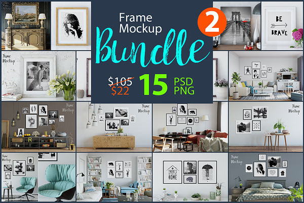 Download Frame Mockup Bundle Vol 3 Creative Photoshop Templates Creative Market PSD Mockup Templates