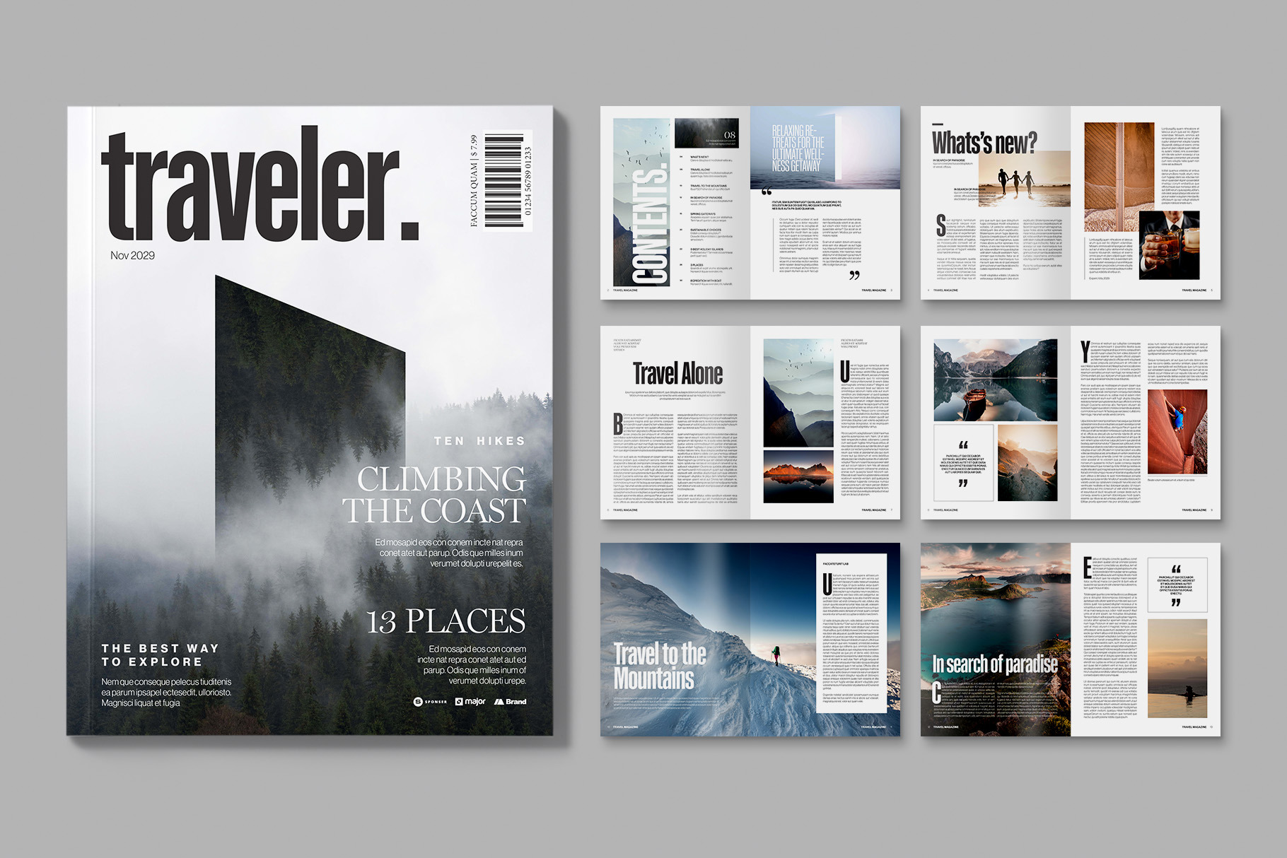 Magazine Template  Magazine Templates ~ Creative Market