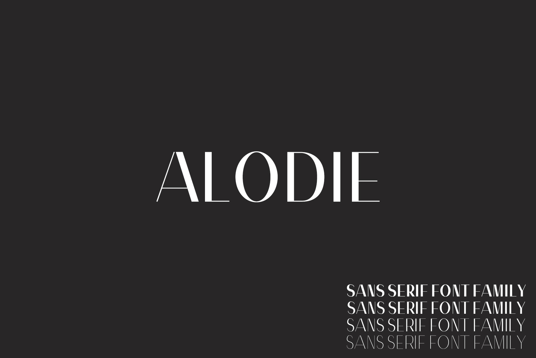 Alodie Sans Serif 4 Font Family Pack | Stunning Sans Serif ...