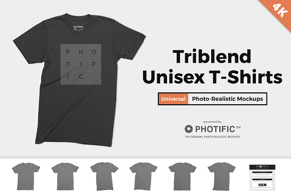 Download Tri Blend T Shirt Mockups Creative Photoshop Templates Creative Market