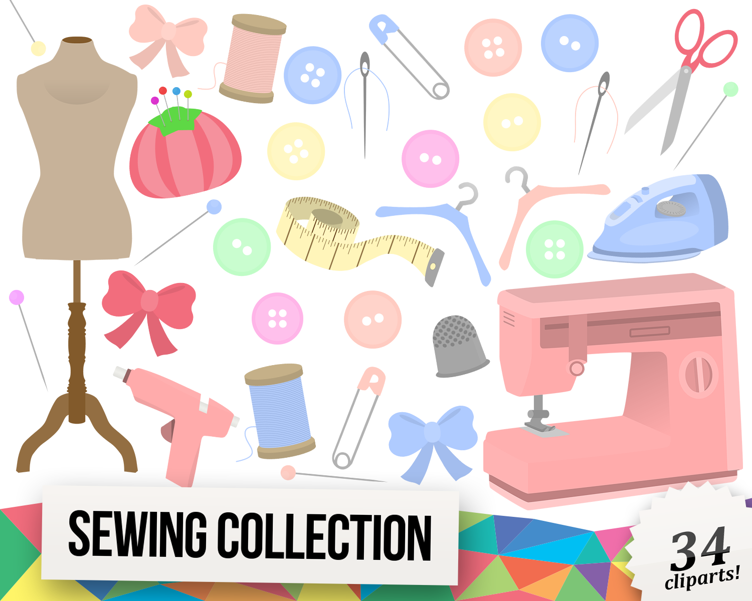 Download Sewing Clipart Collection Pre Designed Photoshop Graphics Creative Market