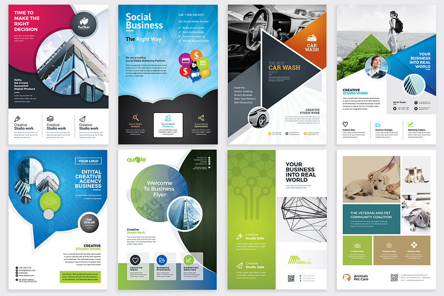 Flyer Bundle | Creative Illustrator Templates ~ Creative Market