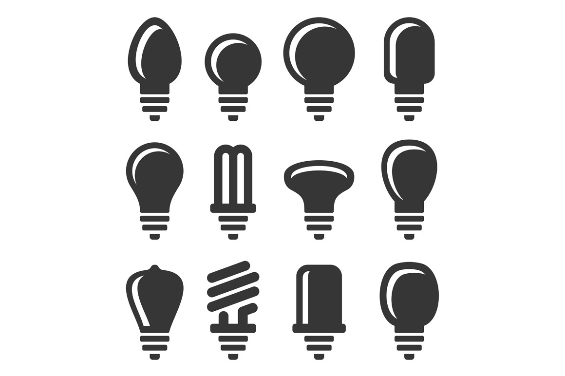 Light Bulbs Icons Set | Pre-Designed Photoshop Graphics ~ Creative Market