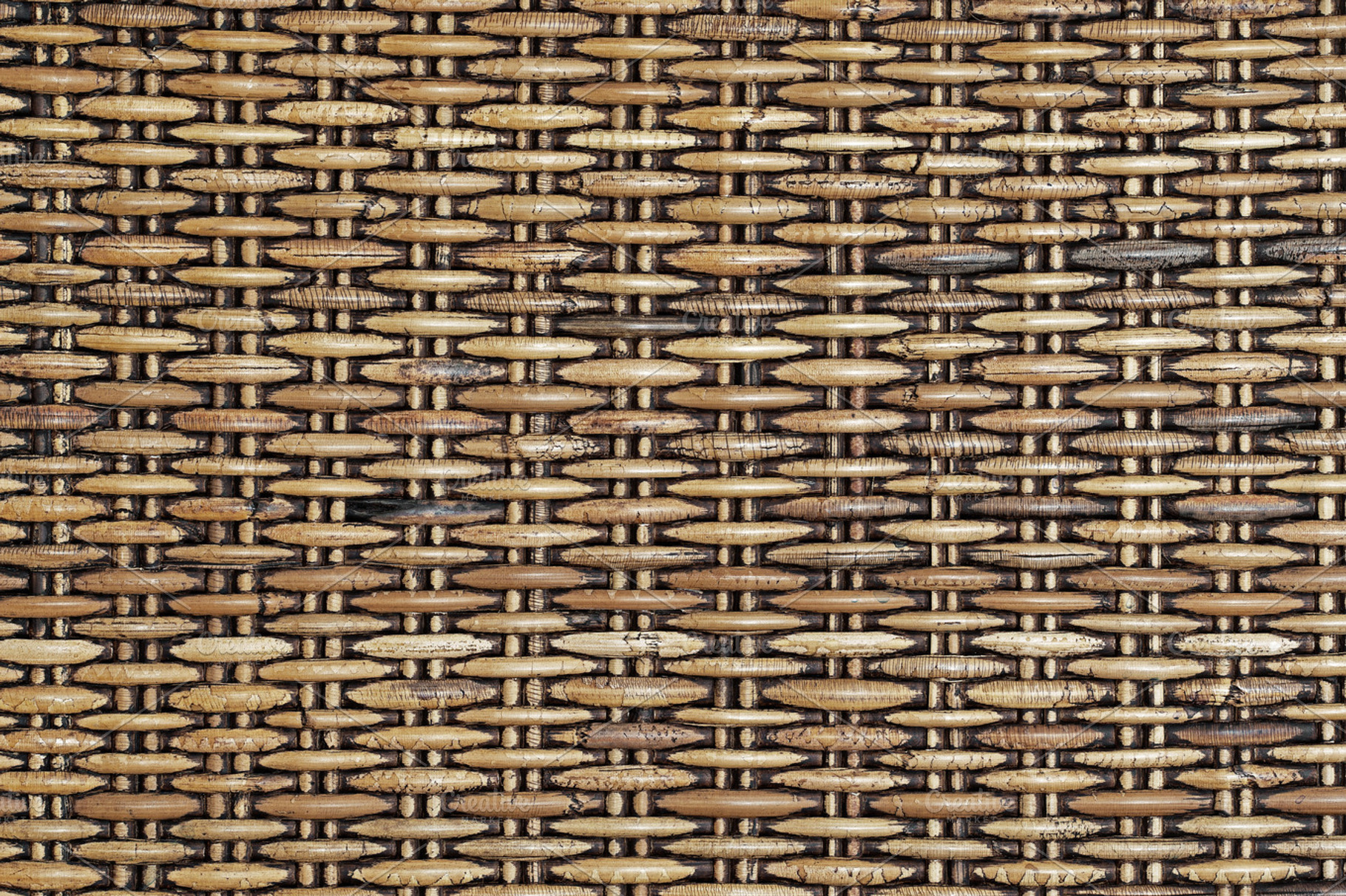 Natural woven rattan background featuring rattan, wicker, and wood