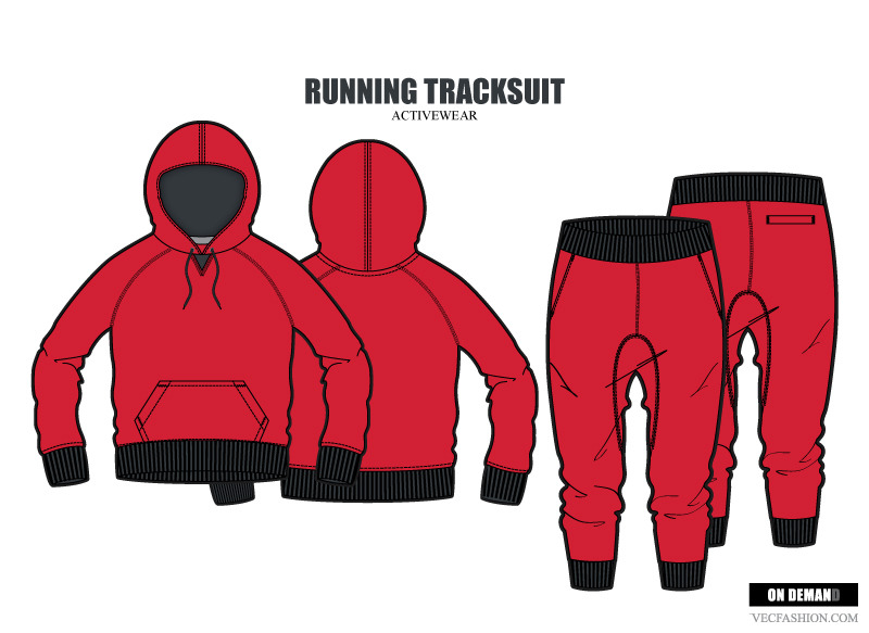 Women Running Tracksuit Vector Set Pre Designed Illustrator Graphics Creative Market