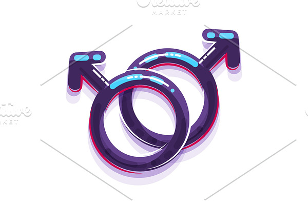 Female Sex Symbol Gender Men And Gay Pre Designed Illustrator