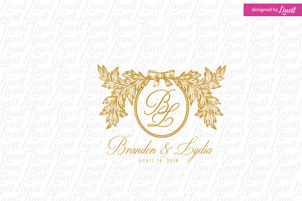 Vintage Wedding Logo | Creative Illustrator Templates ~ Creative Market