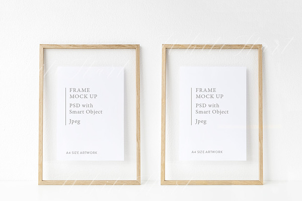 Download Double A4 frame mockup - psd file | Creative Illustrator ...