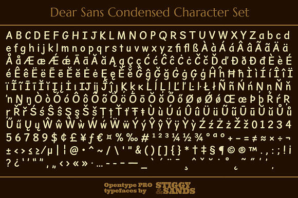 Dear Sans Condensed Family Stunning Display Fonts Creative Market