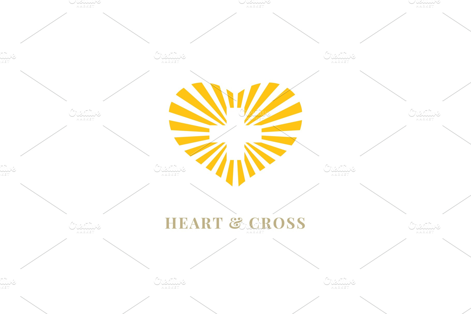 Heart and Cross Logo Design | Creative Illustrator Templates ~ Creative