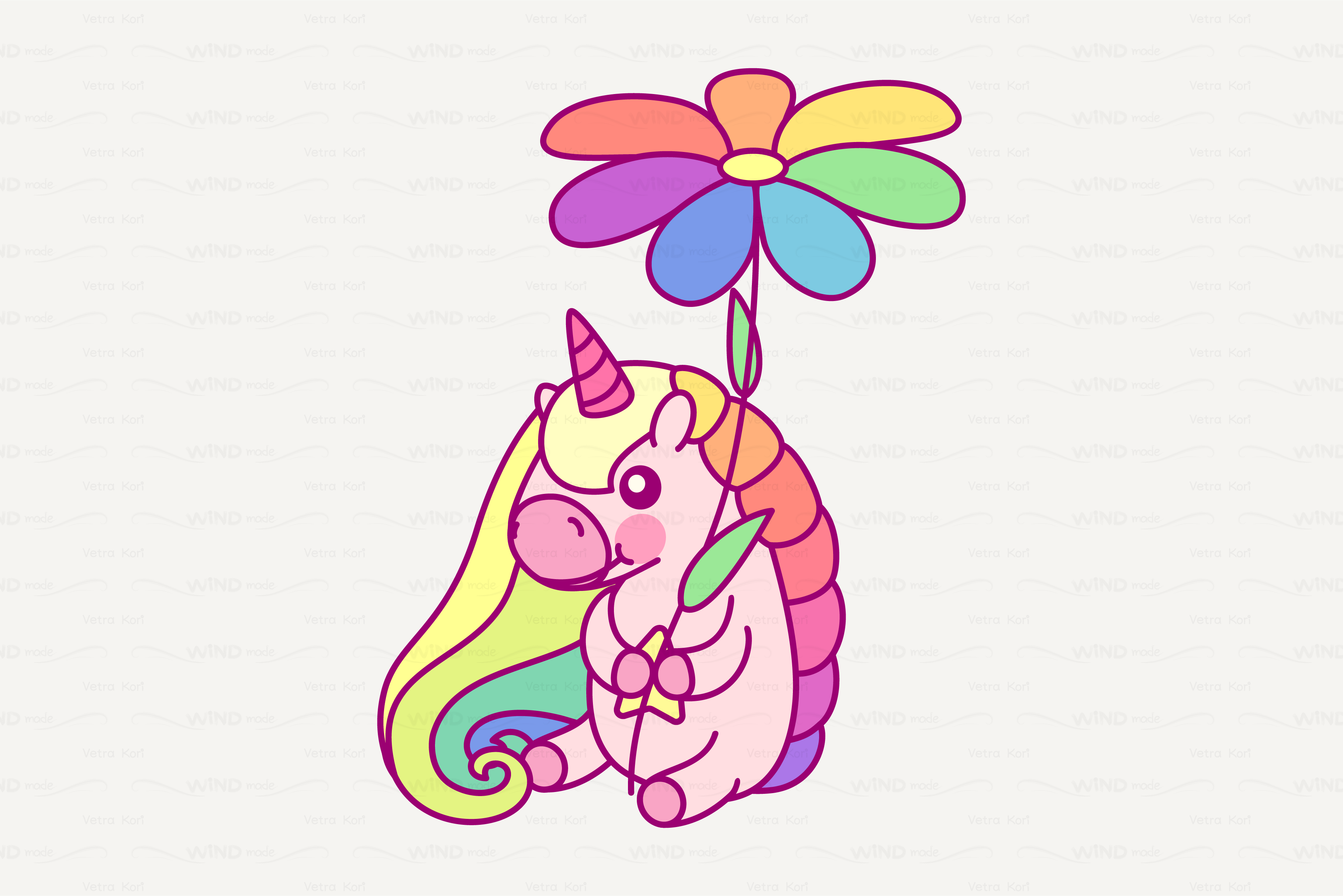 Download vector Cute rainbow unicorn | Pre-Designed Illustrator ...