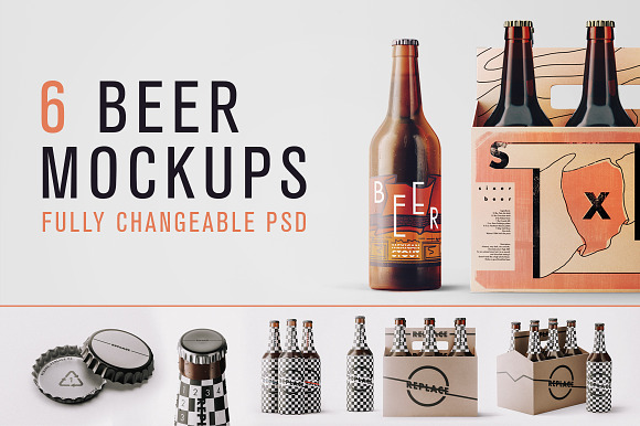 Download Changeable Beer Bundle Mockups Creative Photoshop Templates Creative Market