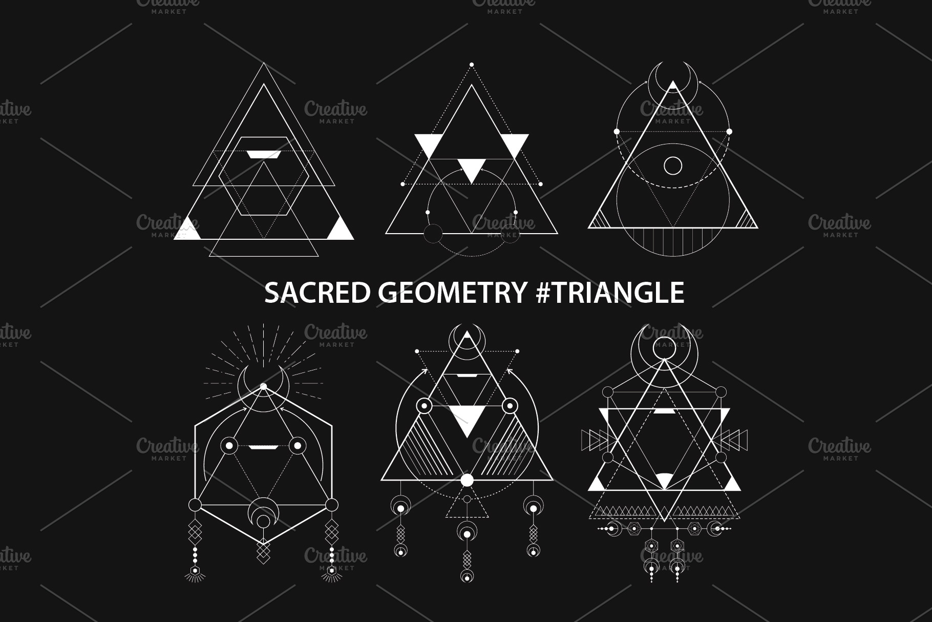 Sacred Geometry Triangle Illustrations ~ Creative Market