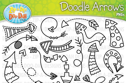 Art Supplies Doodles Clipart Set {Zip-A-Dee-Doo-Dah Designs}