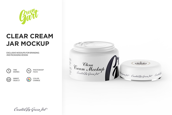 Download 3 Psd Clear Cream Jar Mockup Creative Photoshop Templates Creative Market