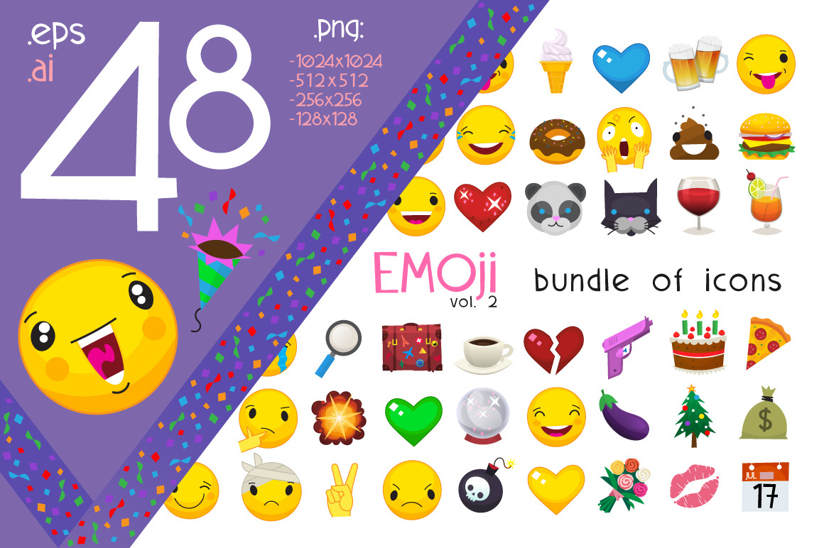 Most Commonly Used Emoticons Graphics Creative Market