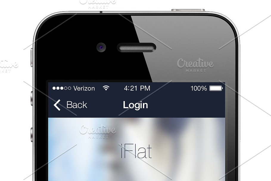 Flat iPhone App Template | Creative Photoshop Templates ~ Creative Market