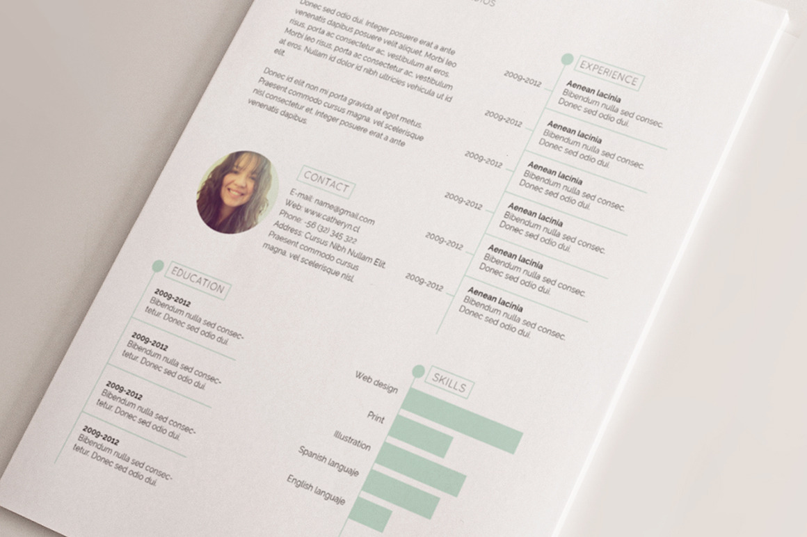 Resume Monocolor | Resume Templates ~ Creative Market