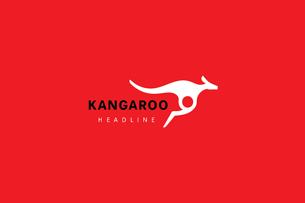 Kangaroo logo. | Creative Illustrator Templates ~ Creative Market