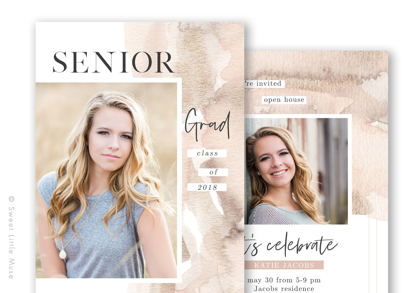 Graduation Announcement Template | Photoshop Templates ~ Creative Market