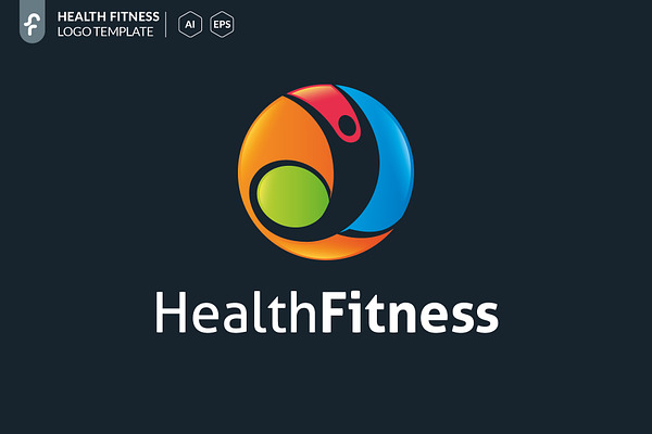 Health Fitness Logo | Creative Illustrator Templates ~ Creative Market