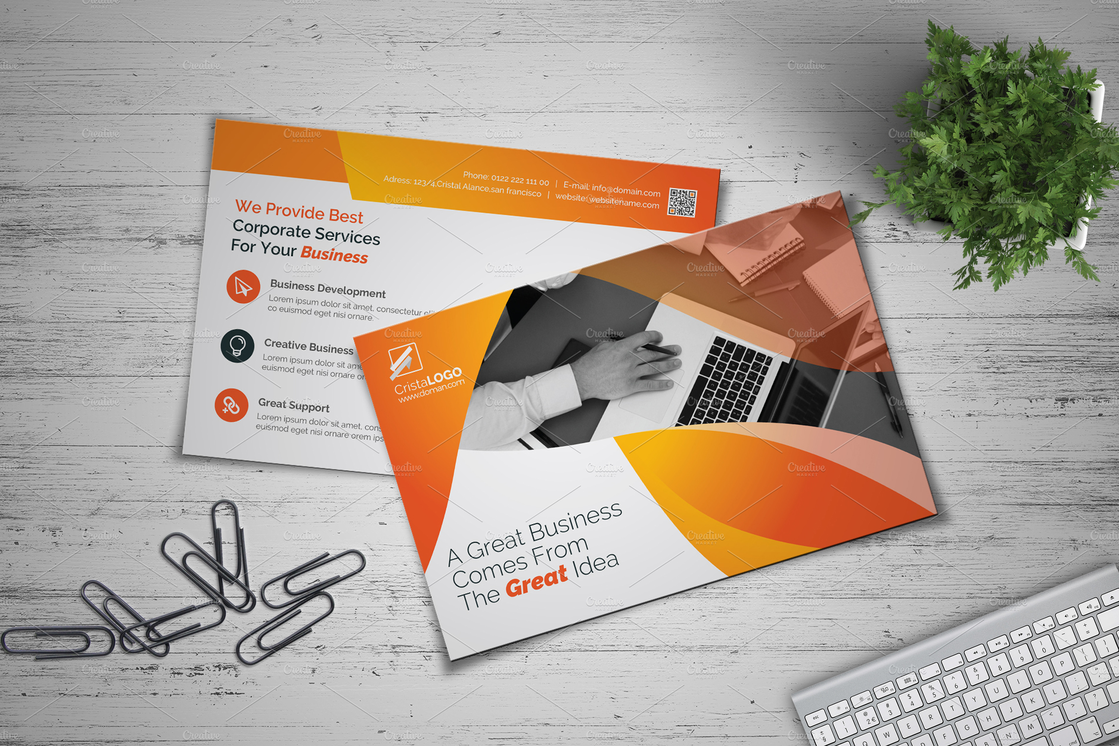 postcard illustrator template download