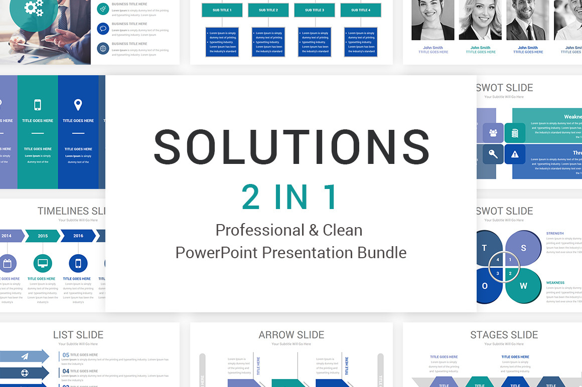 2 In 1 - Solutions PowerPoint Bundle | Presentation Templates ...