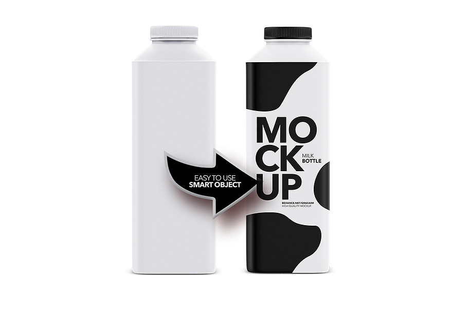 Download Milk Bottle - Matte - Mockup | Creative Photoshop ...