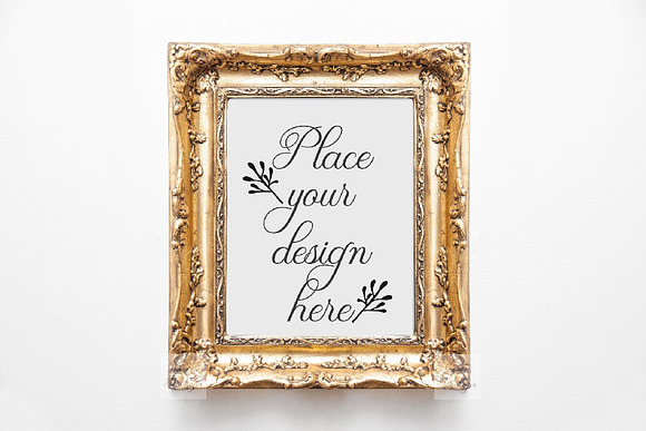 Download Vintage Gold Frame Mockup Template Creative Photoshop Templates Creative Market